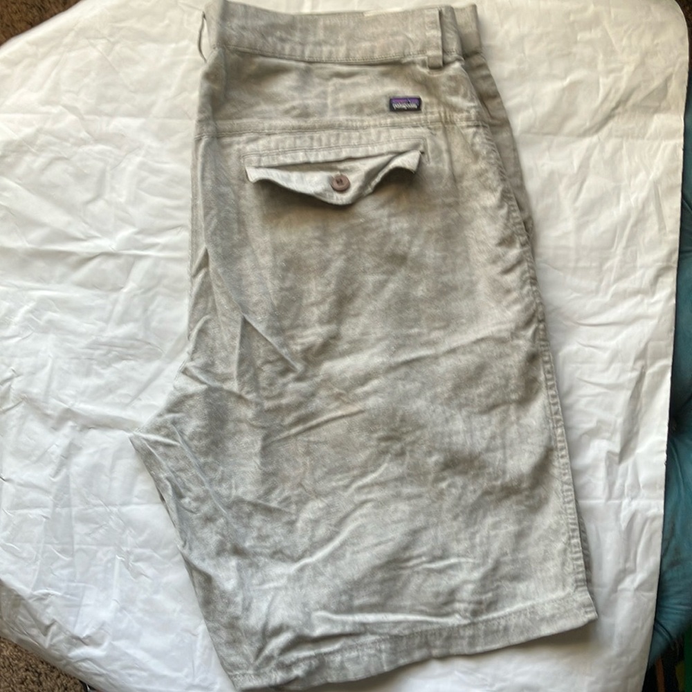 Patagonia Gray Cargo Shorts Lightweight Cotton Blend